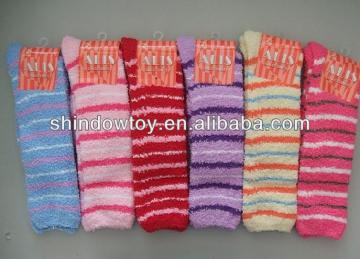 microfiber socks colorful stripes customized color size for girls