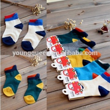 HW186 young children socks wholesale cotton spell color socks for boys and girls