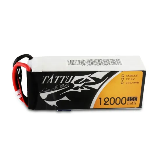 12000mah 6s 22.2v 20c lipo battery drone battery pack hot selling