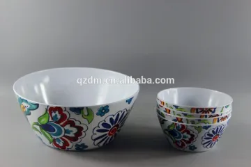 7 Piece Melamine Salad Bowl With Salad Spoon And Fork Whole Salad Set