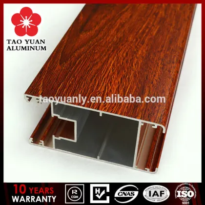 Hot sales of wood aluminum doors and windows profiles