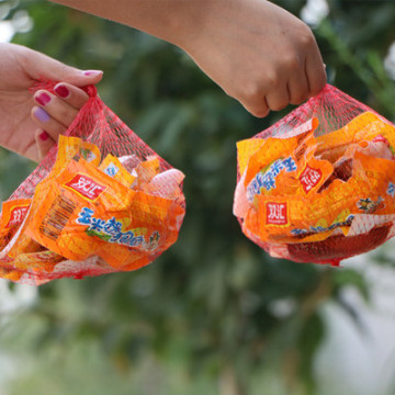 La borsa a rete in plastica ehdpe più venduta per pietre di fiume