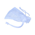 Custom white cosmetic candy  mesh drawstring bag