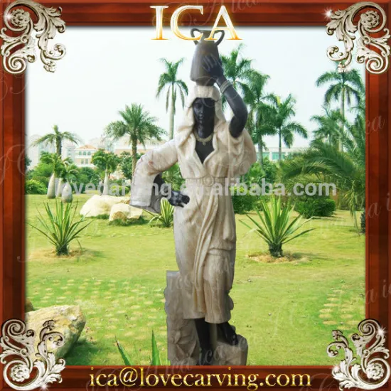 Garden mix color polished marble african stone statues