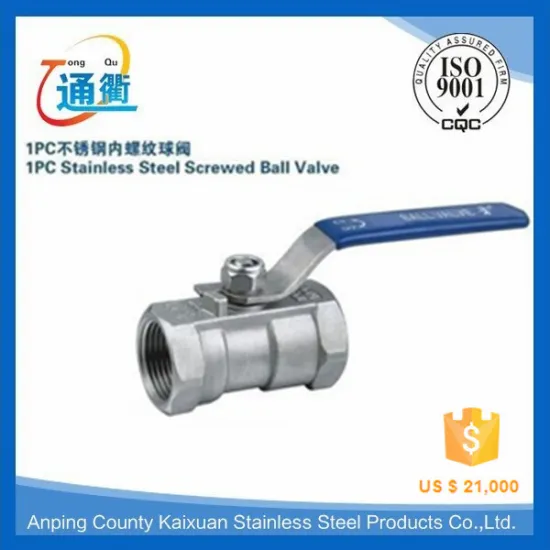 casting stainless steel one piece 1/2 inch ball valve