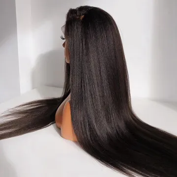 Cheap Wholesale Yaki Kinky Straight Hd Full Lace Frontal Wig Raw Brazilian Virgin  Human Hair Transparent Lace Front Wig Vendor