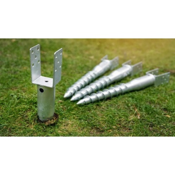 Galvanized solar ground anchor screws