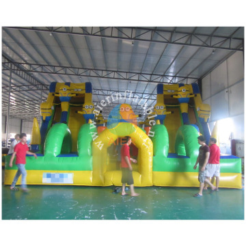 Outdoor double lanes minions inflatable water commercial inflatable water slide for sale