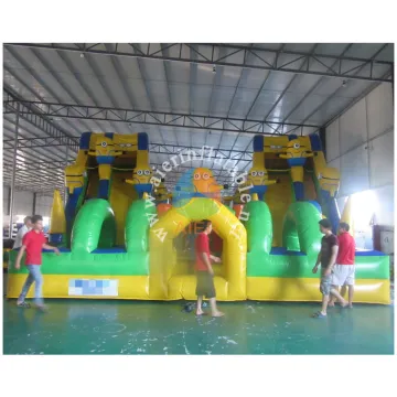 2016 amusement park use giant inflatable fun city/commercial use minion themed inflatable fun city