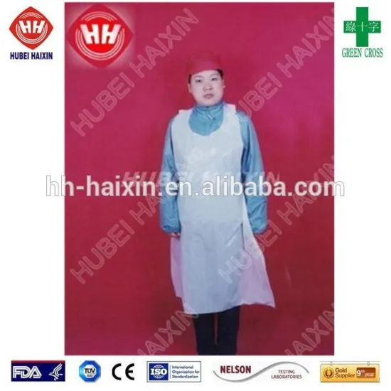 Disposable hospital operation theatre apron pe apron