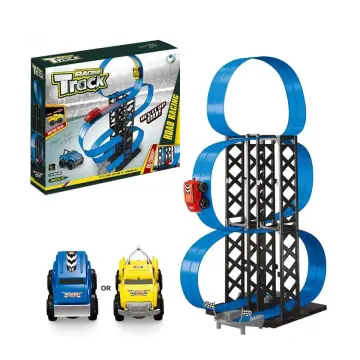 2023 Pull-Back Magnetic Assembled Race Car Track: High-Speed Slot Car Toy