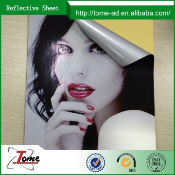 white 1.24*45.7 pvc printable reflective self adhesive vinyl film manufacture