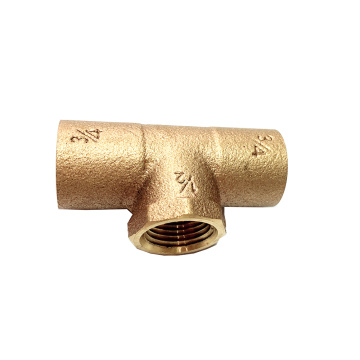 Bronze solder tee fitting