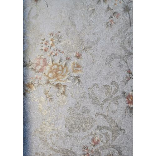 Pvc vinly wallpaper bunga desain kertas pvc wallpaper