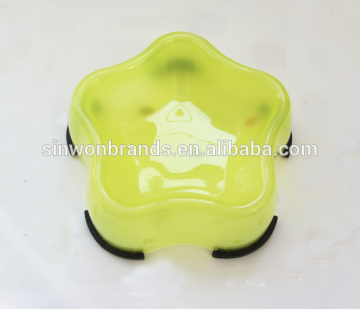 plastic star shape pet bowl dog bowl cat bowls big and small style