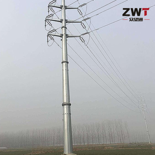 Poste tubular de aço durável para transmissão de energia