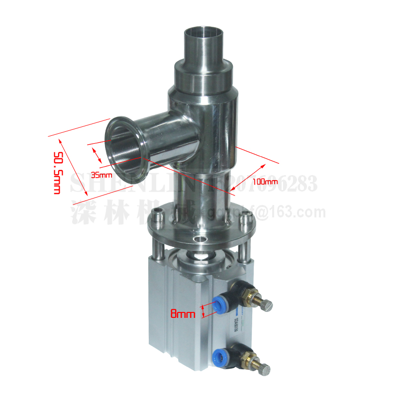 SHENLIN Filling Valve ID35MM Nozzle oullet Filling Head of Penumatic Filling Machine Piston for Paste materials SS304 Spare Part