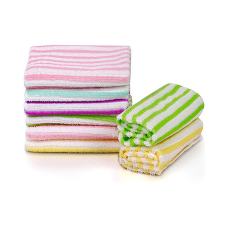 Microfiber Color Strip Cleaning Towel 1