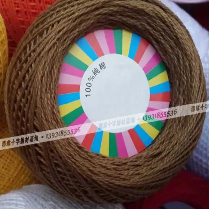 100% cotton lace yarn crisperding threads lace thread for embroidery