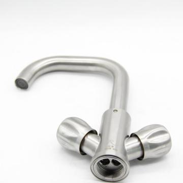 Long neck 3 way brass kitchen sink faucet