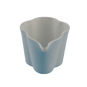 Ceramic Massage Candle Jar with Spout - Pure White Glossy Glaze