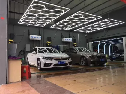 220V Hexagon Detailing RAB Lights: Illuminating Home Garages and Commercial Systems