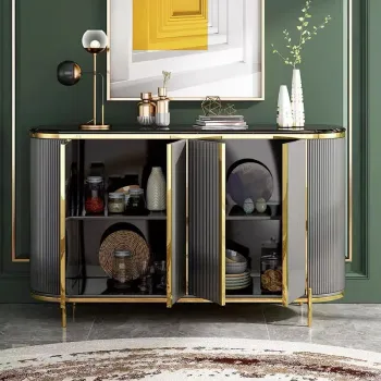Italian Light Luxury Modern Wood Sideboard for Home and Restaurant Storage