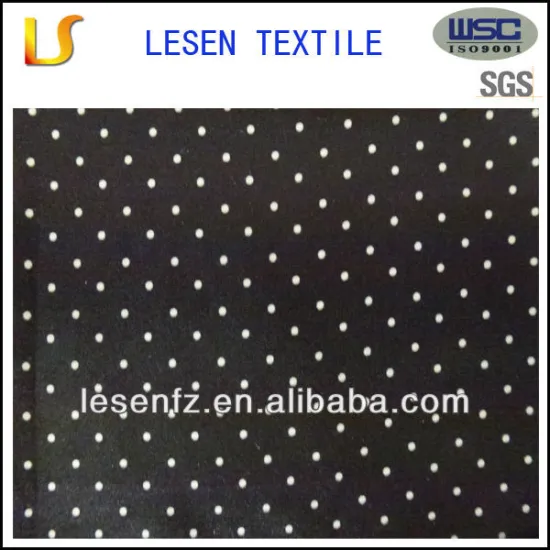 75D*150D 100% polyester printed satin fabric with dots