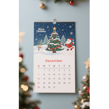 Christmas-Themed Calendar with Week Numbers