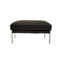 Modern 3 Seater Black Leather Sofa