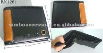 fashion pu/pvc/genuine leather men's wallet purse bag