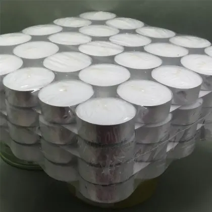 Cheap craft art white tea candle light