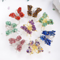 Tourmaline Butterfly Decoration Healing Crystal Chip Beads Ornament Home Decor Gifts