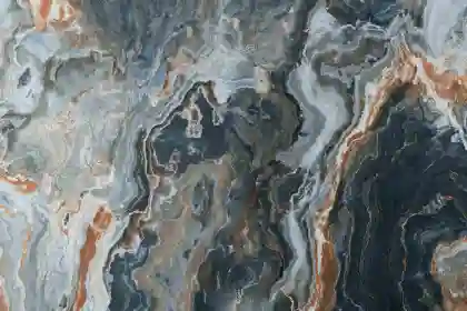 Blue-Gray Flowing Marble Stone Decorative Paper