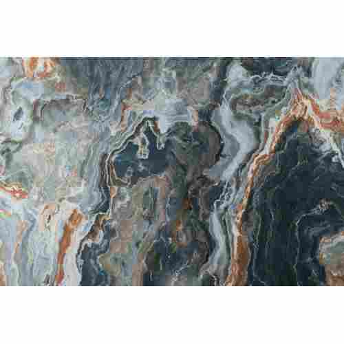 Giấy trang trí đá cẩm thạch chảy màu xanh xám