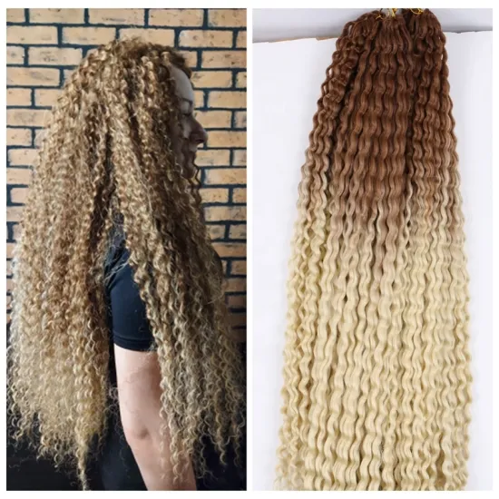 Xuchang Harmony hair 28inch 100g long wavy heat resistant synthetic hair extensions water wave crochet hair