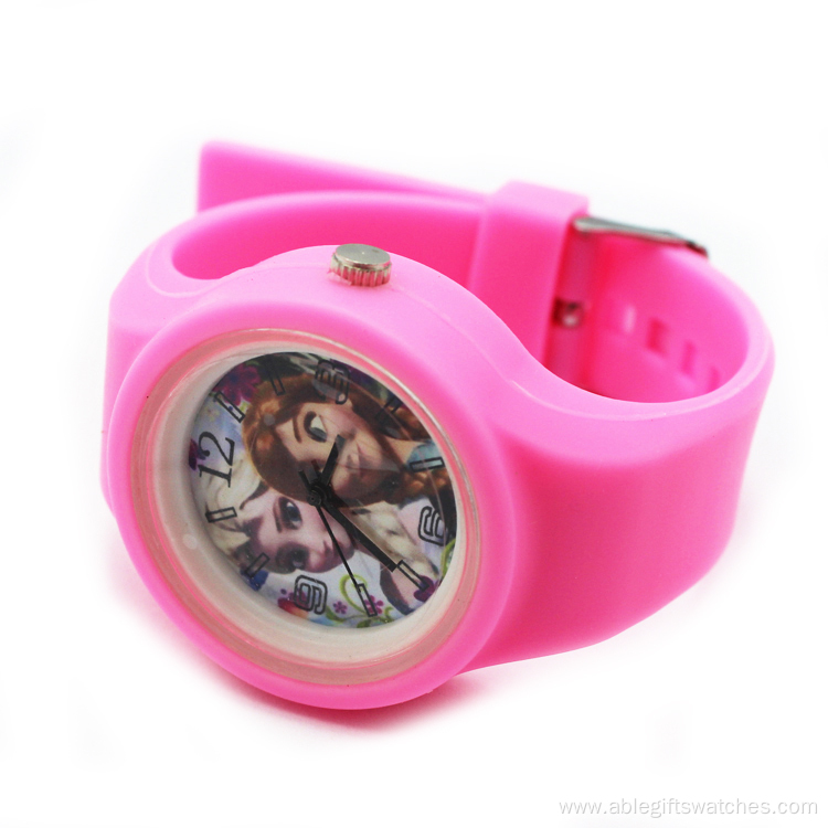 Small Round Sport Watch with Silicone Coating