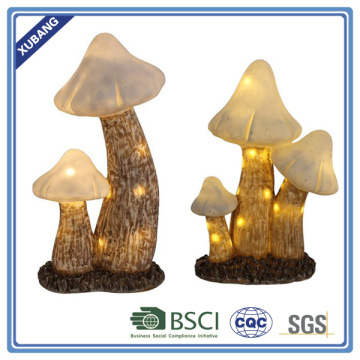 resin garden statues mushroom garden light decoration