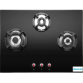 Elica Black Tempered Glass Hobtop 4 Burner