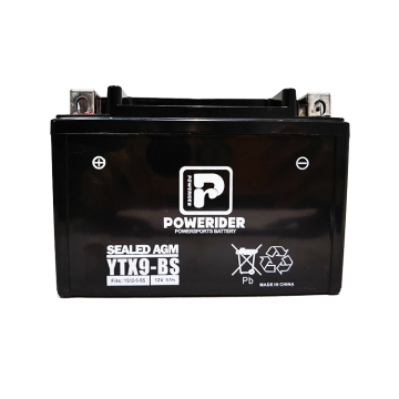 12v 8ah YTX9-BS mf lead-acid motorcycle starter battery