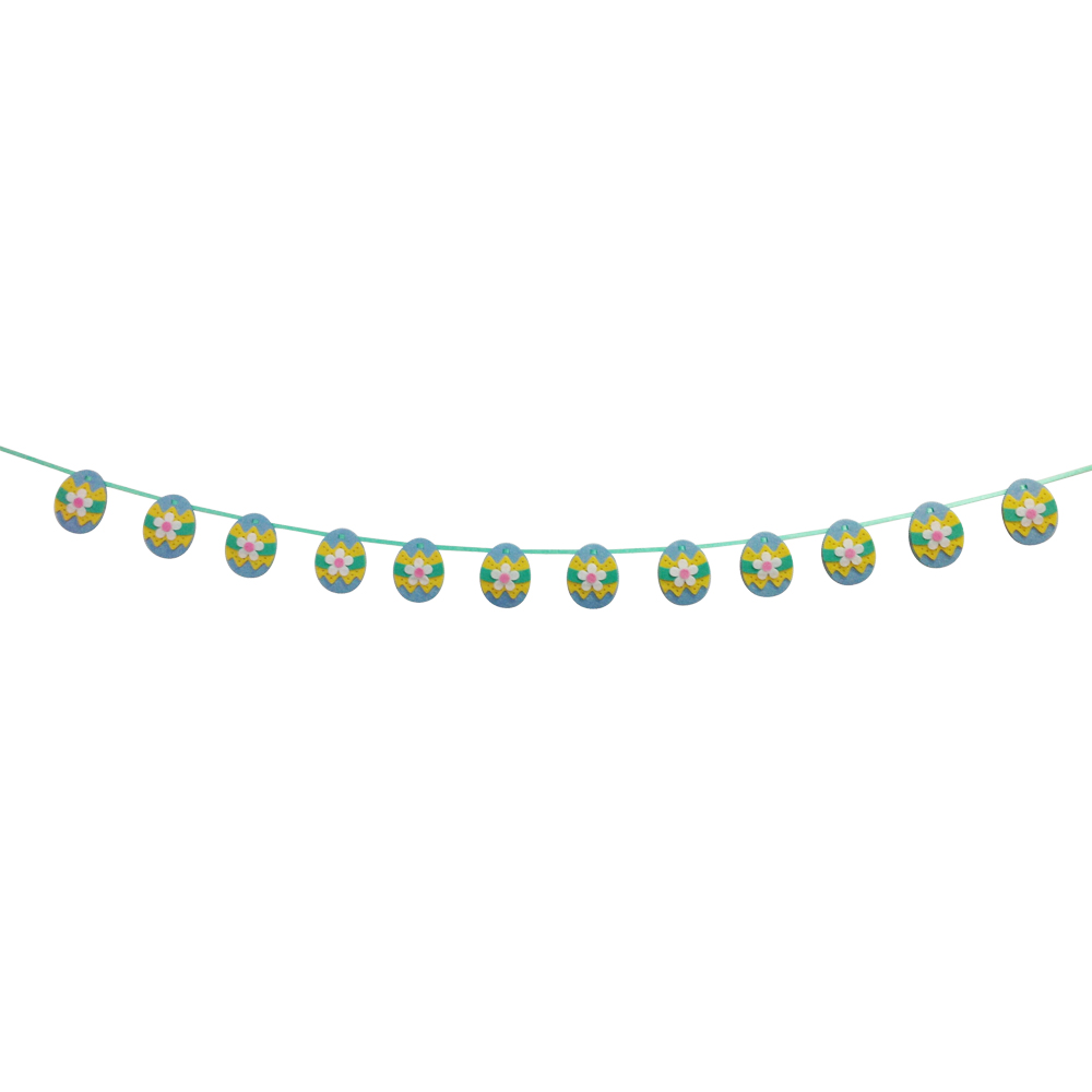 Blue Easter Egg Shape Bunting Flag