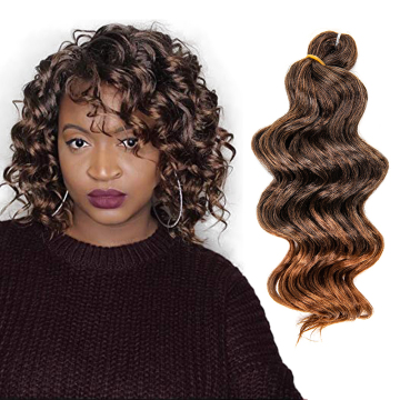 Amazon Hot Selling Ocean Wave Crochet Hair 9 Inch Deep Wave Braiding Hair Wavy Synthetic Deep Wave Crochet Braids Hair
