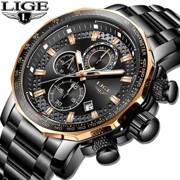 Lige Design 9902 Men's Stainless Steel Water Resistant Quartz Watch