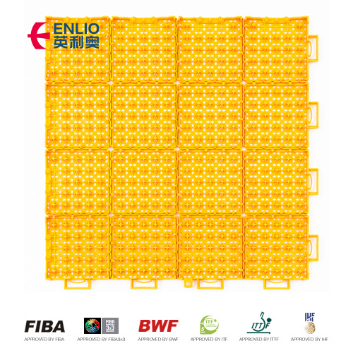Eco - สนามบาสเก็ตบอลสังเคราะห์ PP ที่เป็นมิตร 25 x 25 x 1.27 ซม.