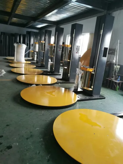 Semi automatic stretch film wrapping machine