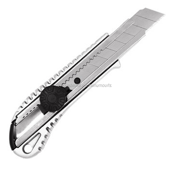 OEM bloqueable del empujador del cuchillo para uso general liso multifuncional de la aleación de aluminio de la hoja deslizante