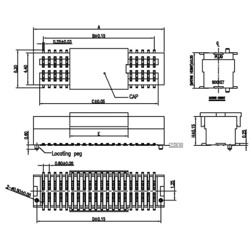 H3.0-4.5 Dual Slot Female Board-to-Board Connectors