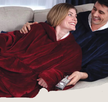 Sherpa Fleece Blanket with Sleeve hoodie blanket