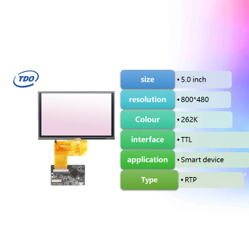TDO 5.0 Inch IPS HMI Screen 800x480 TFT LCD Display Module for Arduino/STM/ESP with TTL Interface