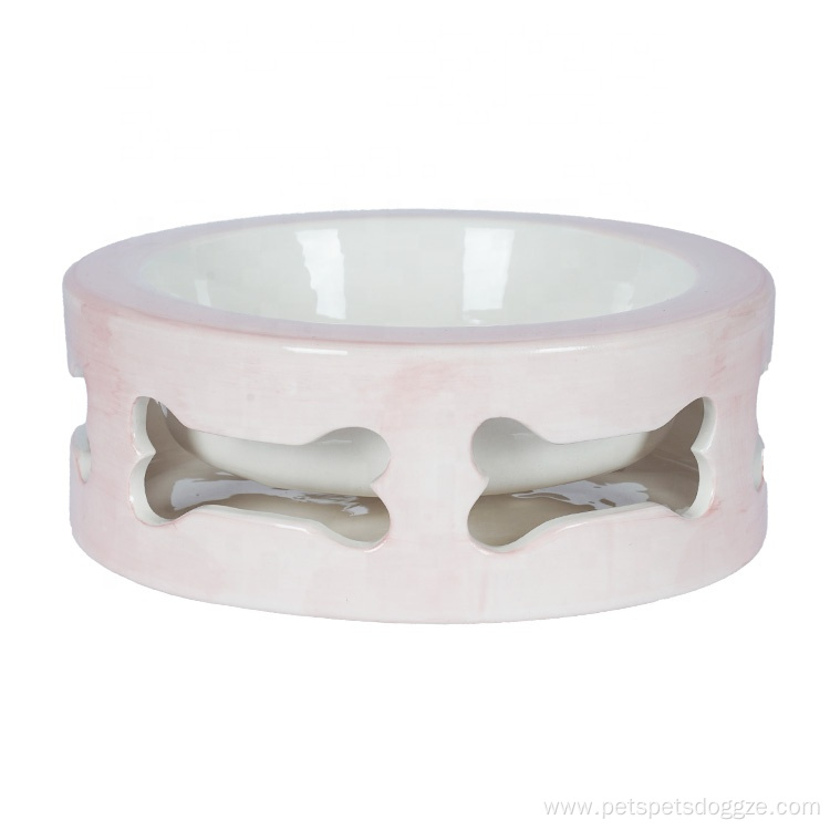 Customizable Puppy Dog Ceramic Dog Bowl